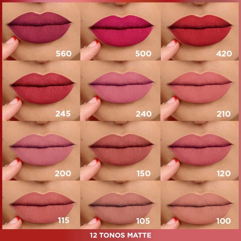 KIT LABIAL LIQUIDO TONOS INTENSOS Y SUAVES👄RESISTENTE AL AGUA +OBSEQUIO